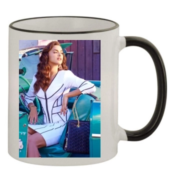 Irina Shayk 11oz Colored Rim & Handle Mug