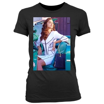 Irina Shayk Women's Junior Cut Crewneck T-Shirt