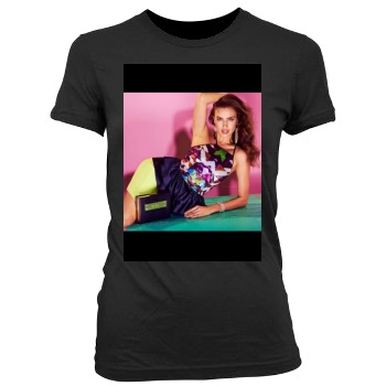 Irina Shayk Women's Junior Cut Crewneck T-Shirt