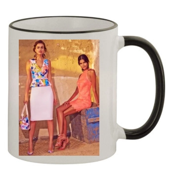 Irina Shayk 11oz Colored Rim & Handle Mug