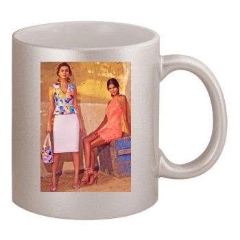 Irina Shayk 11oz Metallic Silver Mug