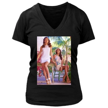 Irina Shayk Women's Deep V-Neck TShirt