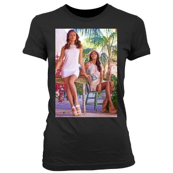 Irina Shayk Women's Junior Cut Crewneck T-Shirt