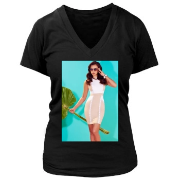 Irina Shayk Women's Deep V-Neck TShirt