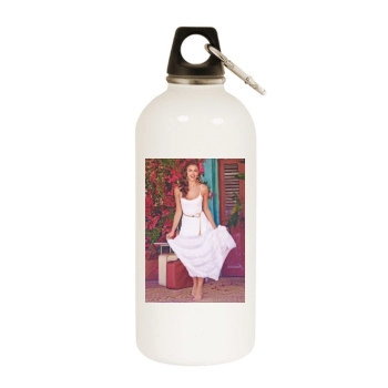 Irina Shayk White Water Bottle With Carabiner