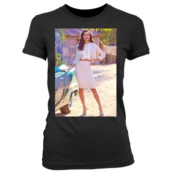 Irina Shayk Women's Junior Cut Crewneck T-Shirt