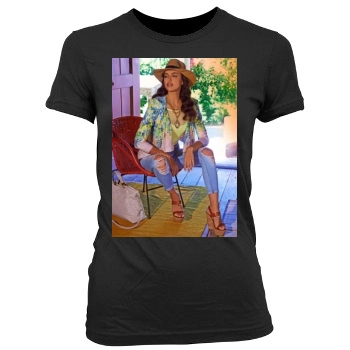 Irina Shayk Women's Junior Cut Crewneck T-Shirt