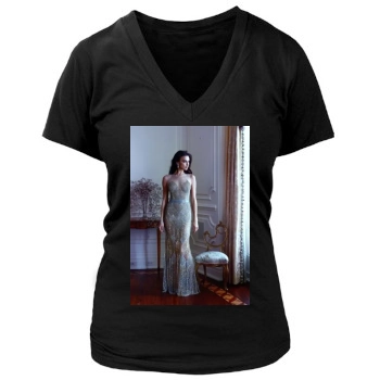 Irina Shayk Women's Deep V-Neck TShirt