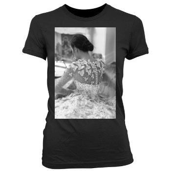 Irina Shayk Women's Junior Cut Crewneck T-Shirt