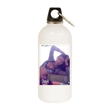 Irina Shayk White Water Bottle With Carabiner