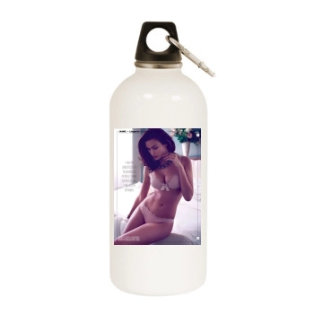 Irina Shayk White Water Bottle With Carabiner