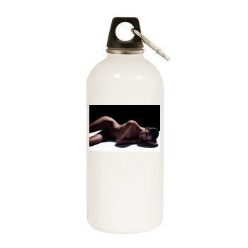 Irina Shayk White Water Bottle With Carabiner