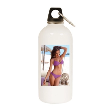 Irina Shayk White Water Bottle With Carabiner