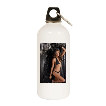 Irina Shayk White Water Bottle With Carabiner