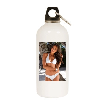 Irina Shayk White Water Bottle With Carabiner