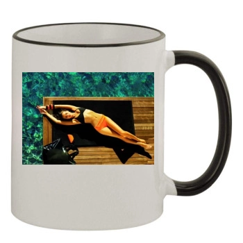 Irina Shayk 11oz Colored Rim & Handle Mug