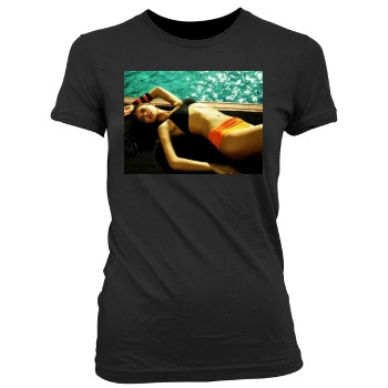 Irina Shayk Women's Junior Cut Crewneck T-Shirt