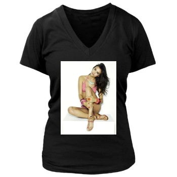 Irina Shayk Women's Deep V-Neck TShirt