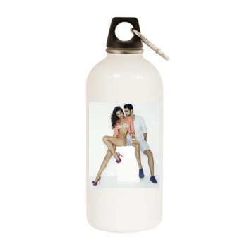 Irina Shayk White Water Bottle With Carabiner