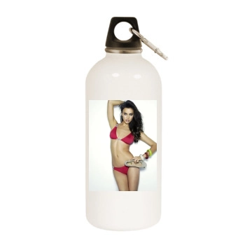 Irina Shayk White Water Bottle With Carabiner