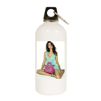 Irina Shayk White Water Bottle With Carabiner