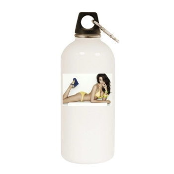 Irina Shayk White Water Bottle With Carabiner