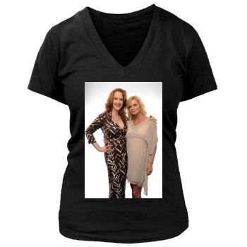 Jaime Pressly Women's Deep V-Neck TShirt