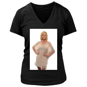 Jaime Pressly Women's Deep V-Neck TShirt