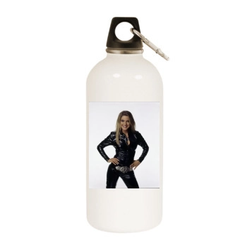 Jeanette Biedermann White Water Bottle With Carabiner