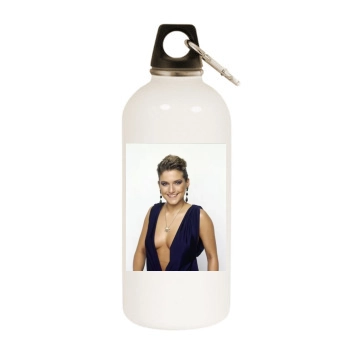 Jeanette Biedermann White Water Bottle With Carabiner