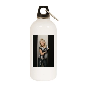 Jeanette Biedermann White Water Bottle With Carabiner