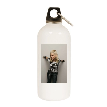 Jeanette Biedermann White Water Bottle With Carabiner