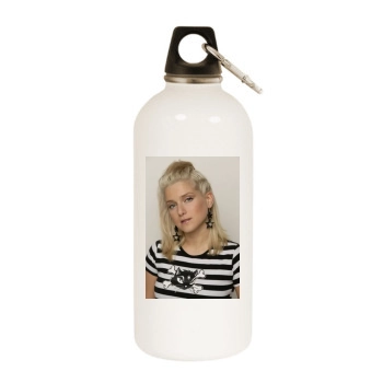 Jeanette Biedermann White Water Bottle With Carabiner