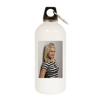 Jeanette Biedermann White Water Bottle With Carabiner