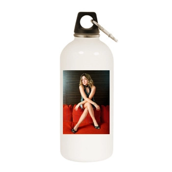 Jeanette Biedermann White Water Bottle With Carabiner