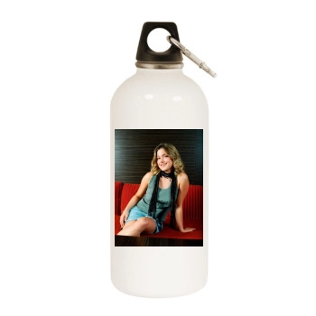 Jeanette Biedermann White Water Bottle With Carabiner