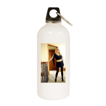 Jeanette Biedermann White Water Bottle With Carabiner