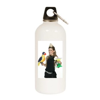 Jeanette Biedermann White Water Bottle With Carabiner