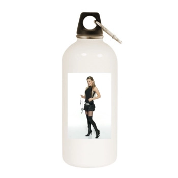 Jeanette Biedermann White Water Bottle With Carabiner