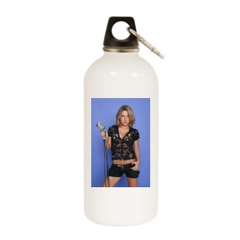 Jeanette Biedermann White Water Bottle With Carabiner