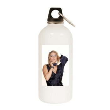 Jeanette Biedermann White Water Bottle With Carabiner