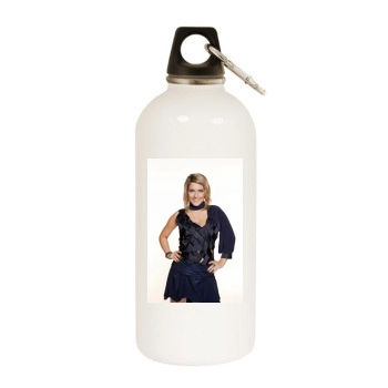 Jeanette Biedermann White Water Bottle With Carabiner