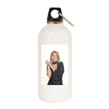 Jeanette Biedermann White Water Bottle With Carabiner