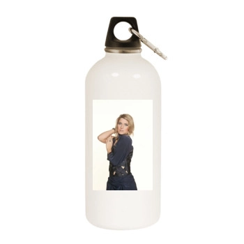 Jeanette Biedermann White Water Bottle With Carabiner