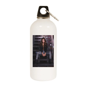 Jeanette Biedermann White Water Bottle With Carabiner