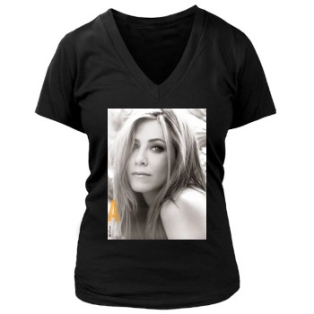 Jennifer Aniston Women's Deep V-Neck TShirt