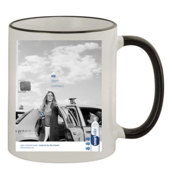 Jennifer Aniston 11oz Colored Rim & Handle Mug