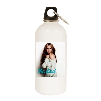 Jennifer Love Hewitt White Water Bottle With Carabiner