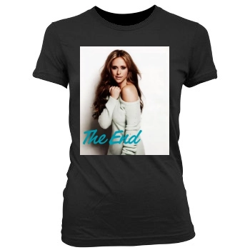 Jennifer Love Hewitt Women's Junior Cut Crewneck T-Shirt