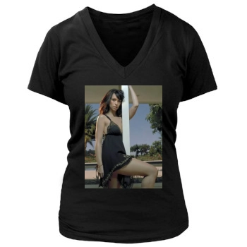 Jennifer Love Hewitt Women's Deep V-Neck TShirt